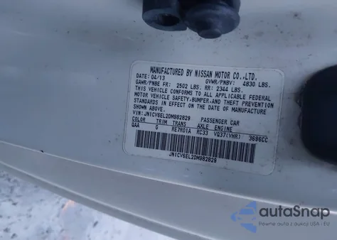 2013 Infiniti G37X z USA, uszkodzony, nr VIN JN1CV6EL2DM982829